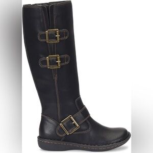 BOC Leather Knee-High Boots with Buckles